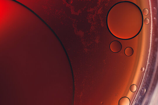Abstract background with spheres and bubbles