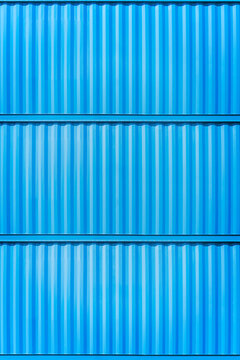 Blue cargo container background.
