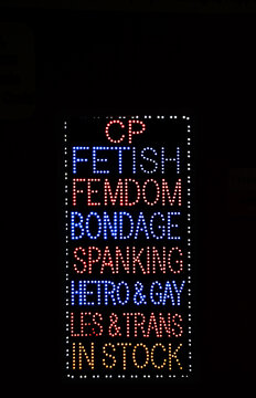 Signboard Of Sex Shop