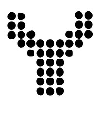 Large Glitched Dot Matrix System Mono