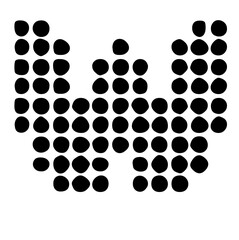 Large Glitched Dot Matrix System Mono