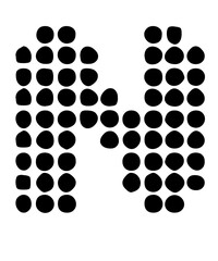 Large Glitched Dot Matrix System Mono