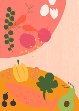 Fresh food ingredients healthy diet