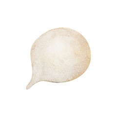 Brown speech bubble. banners for text or icons, backgrounds with watercolor texture.