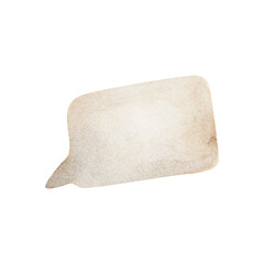 Brown speech bubble. banners for text or icons, backgrounds with watercolor texture.