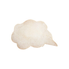 Brown speech bubble. banners for text or icons, backgrounds with watercolor texture.