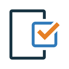 Document approval icon.