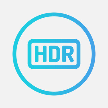 Hdr icon in gradient style about camera, use for website mobile app presentation