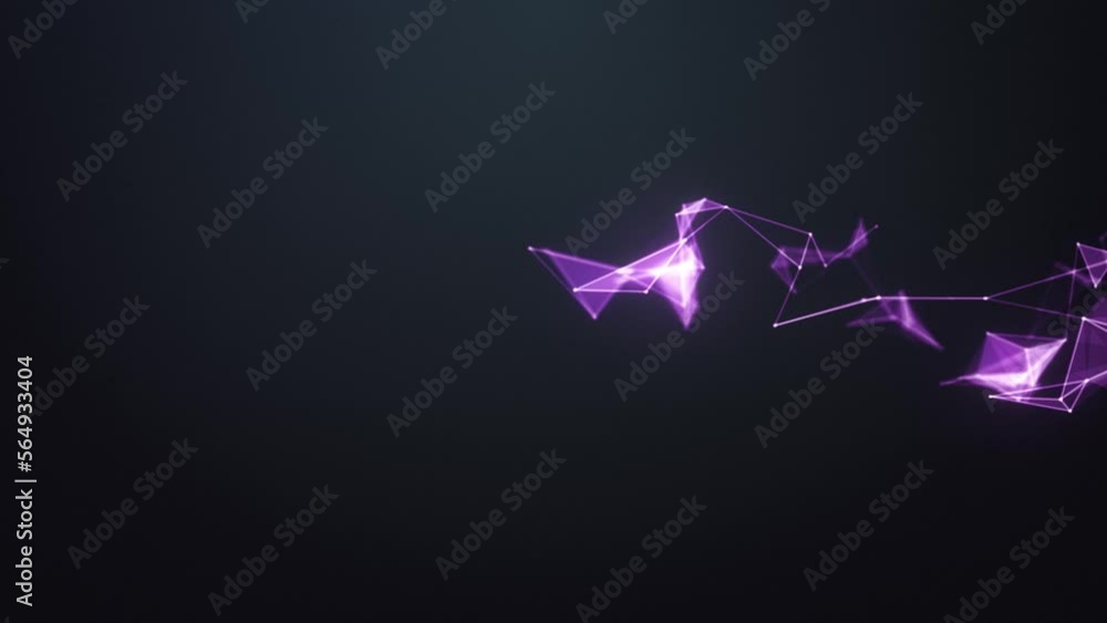 Poster futuristic polygons background - technology shape - animation