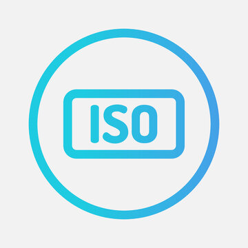 Iso icon in gradient style about camera, use for website mobile app presentation