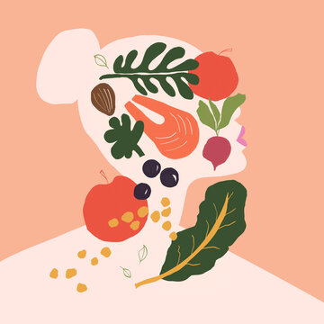 Healthy food illustration
