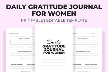 Daily Gratitude Journal For Women