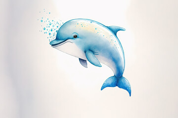 Dolfin - Watercolor (Generative AI Art)