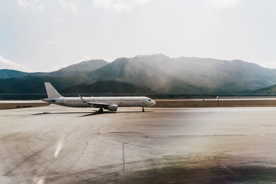 airplane on runway