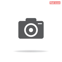 Camera simple vector icon. Silhouette icon. Minimalistic style.
