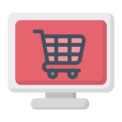 Icon online shop E commerce Illustration for web app etc