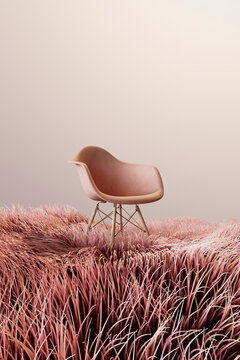 Dreamscape with a pink chair