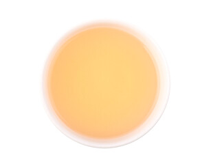 Oolong tea in a white cup on transparent png