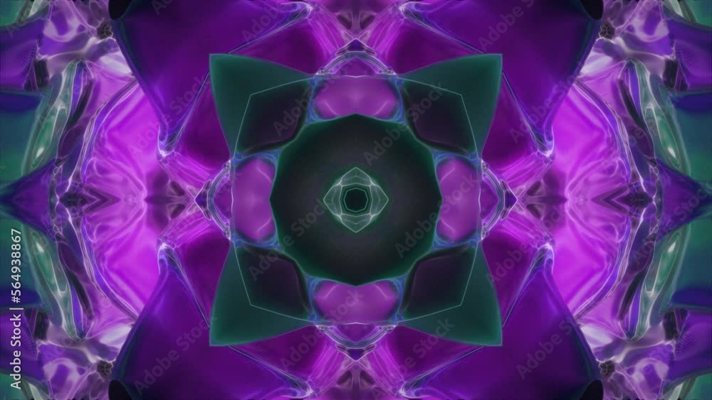 Poster kaleidoscope background with colorful lines and geometric shapes