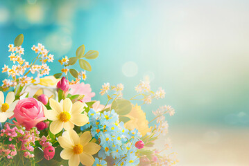 Fototapeta na wymiar spring background with flowers,spring flowers in the garden