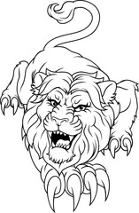 A lion angry lions team sports mascot roaring
