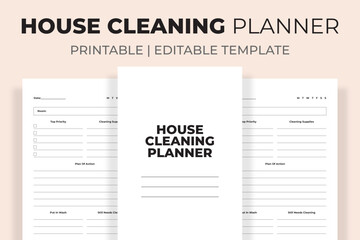 House Cleaning Planner