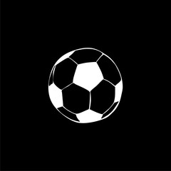 Obraz premium Fottbal icon isolated on black background.