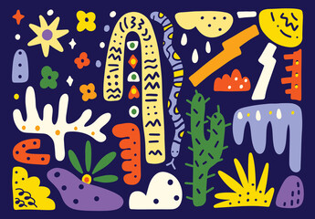 colorful texas abstract illustration 