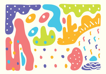 cute shape colorful background