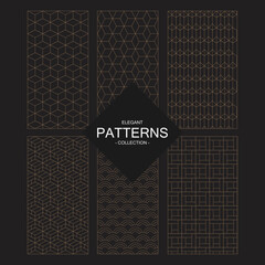 Set of elegant line patterns collection.