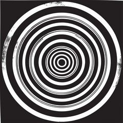 Naklejka premium Abstract black and white circles background