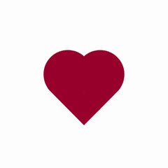 red heart isolated on white