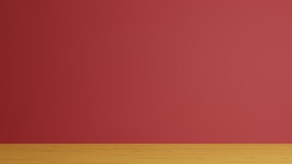 blank red studio use as background.3d rendering.