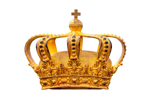 Gilded crown at the middle of Skeppsholmen bridge at Stockholm, Sweden
