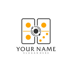 Food Domino logo vector template, Creative Domino logo design concepts