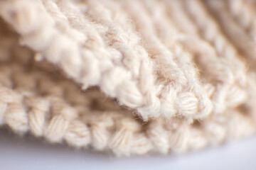 Textured background made with fabric mesh picked up in detail, close up.