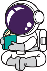 Cute Astronaut Cartoon , illustration