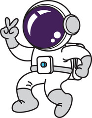Cute Astronaut Cartoon , illustration