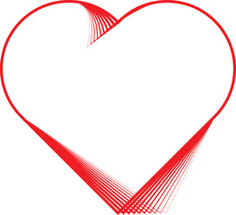 Fototapeta premium Heart Logo with lines. Hearts unusual icon Design.Geometric shape. 