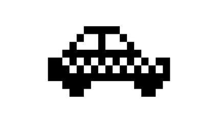 Taxi silhouette voxel