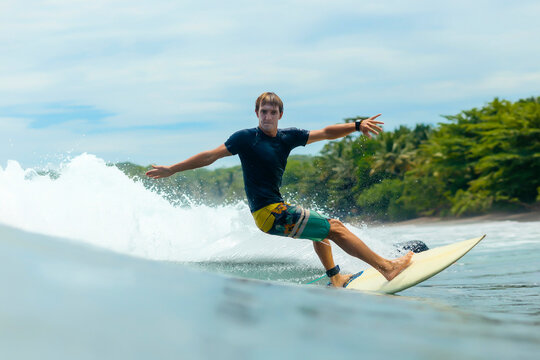 Surfer on wave