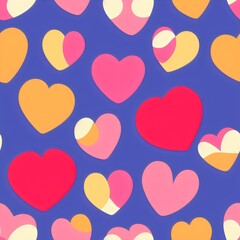 Fototapeta na wymiar L elegant, seamless hearts pattern, tileable Valentine texture asset, part of Hearts_Textures_Collection, Generative AI