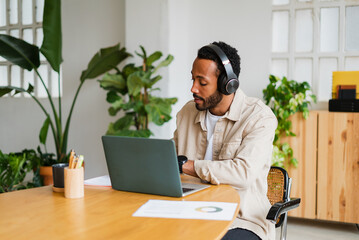 Businessman Working In Modern Office