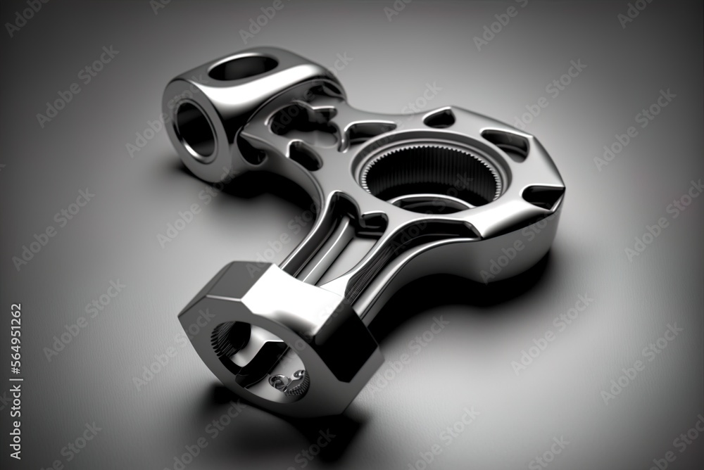 Poster idea of open-ended wrench with corresponding bolt in close-up generative ai