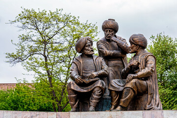 Memorial of Fatih Sultan Mehmed II the Conqueror, Fatih Park, Istanbul, Turkey (Turkiye). Three...
