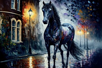 horse in the night