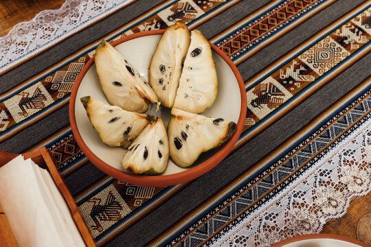 Soursop in a bowl in Bolivia