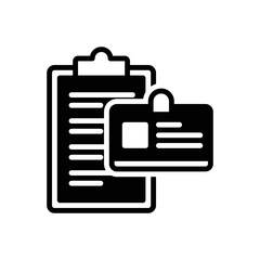 Black solid icon for proof