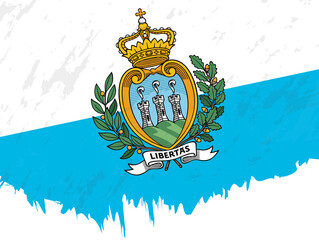 Grunge-style flag of San Marino.