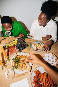 People Having Christmas Dinner Together 